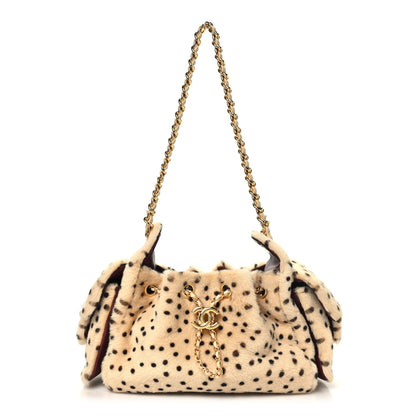 Chanel Pony Hair Mini Chanel 25 Handbag Beige Black 1 of 10