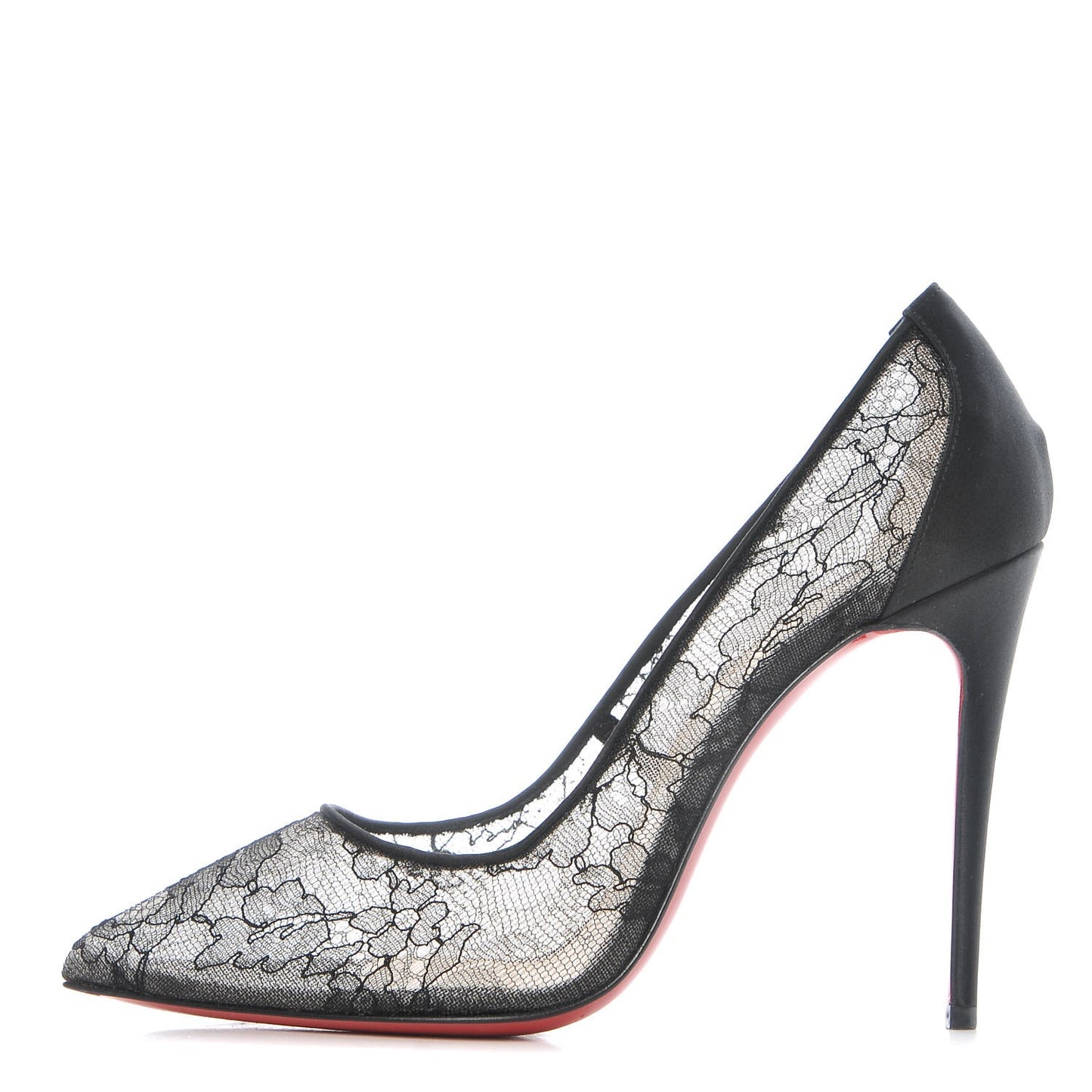 Dentelle Chantilly Follies Lace 100 Pumps 37 Black