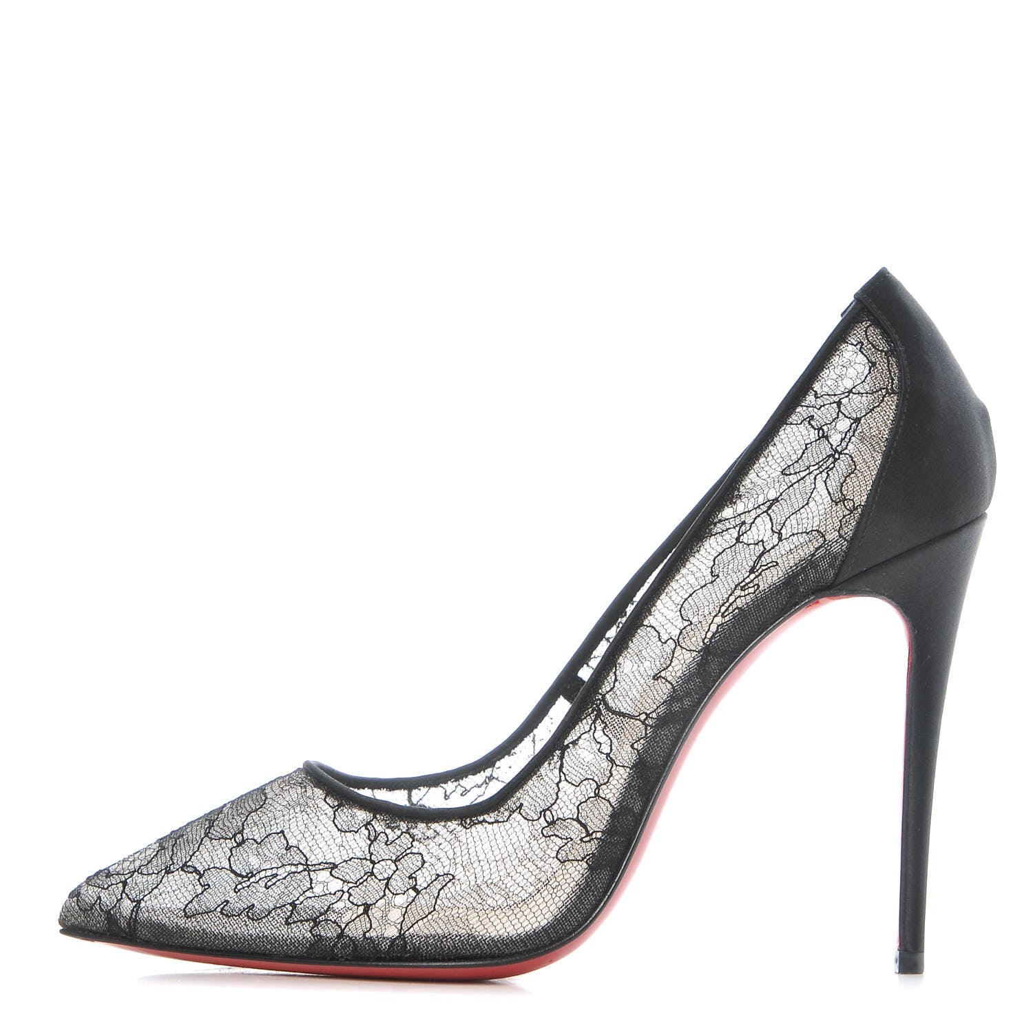 Christian Louboutin Dentelle Chantilly Follies Lace 100 Pumps 37 Black 1 of 9