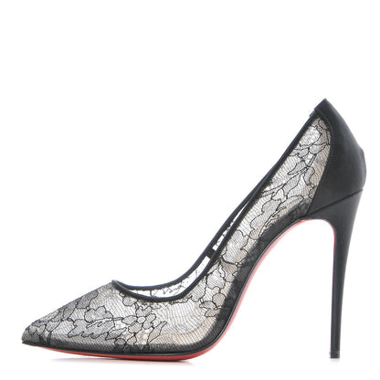 Christian Louboutin Dentelle Chantilly Follies Lace 100 Pumps 37 Black 1 of 9
