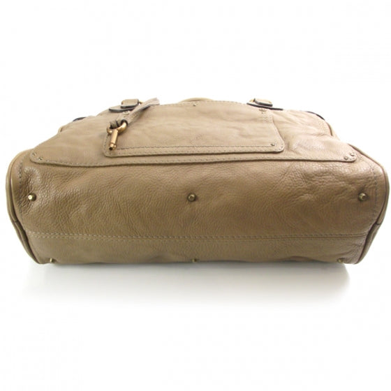 Chloe Leather Paddington Large Tote Taupe 4 of 17