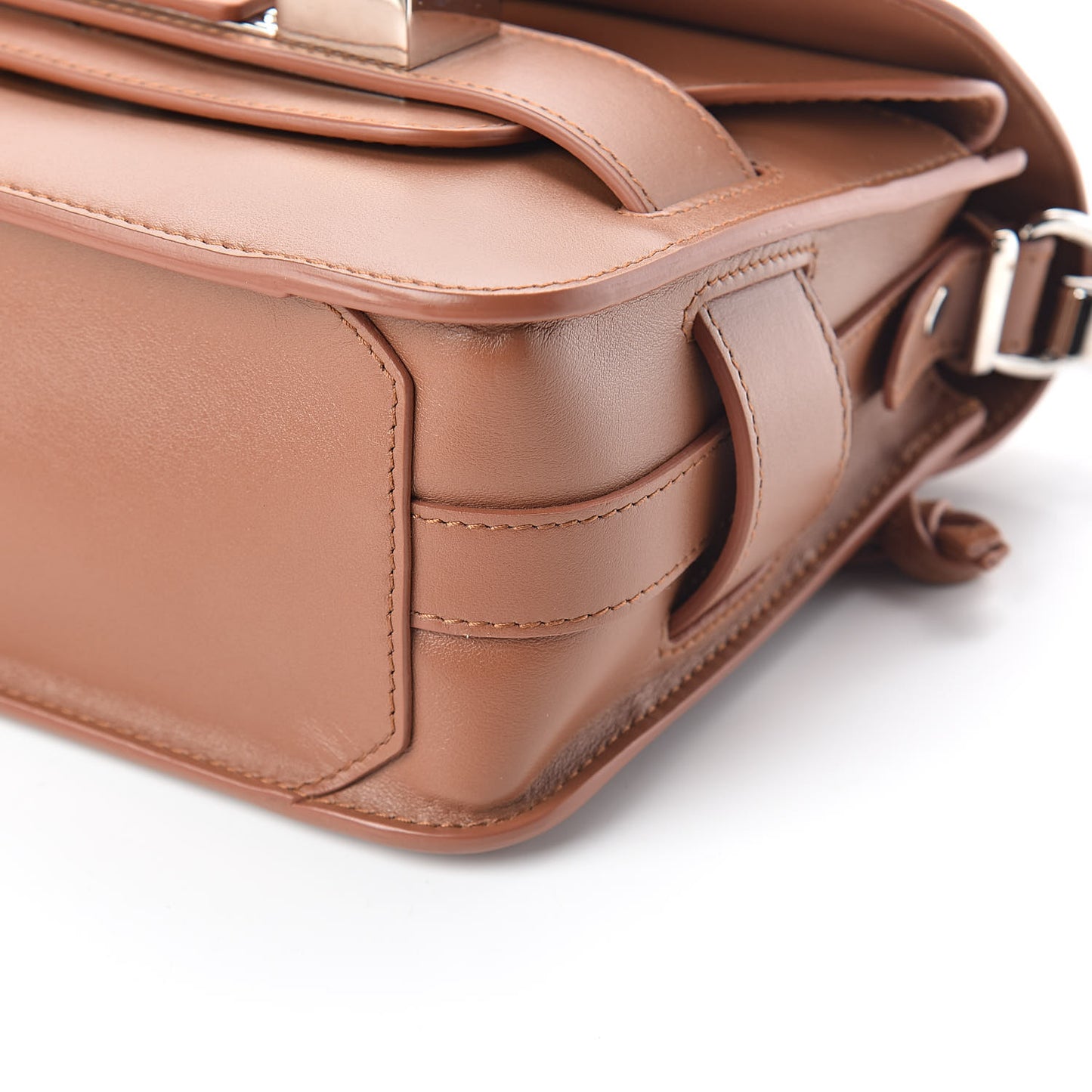 Smooth Calfskin Mini PS11 Classic Shoulder Bag Caramel