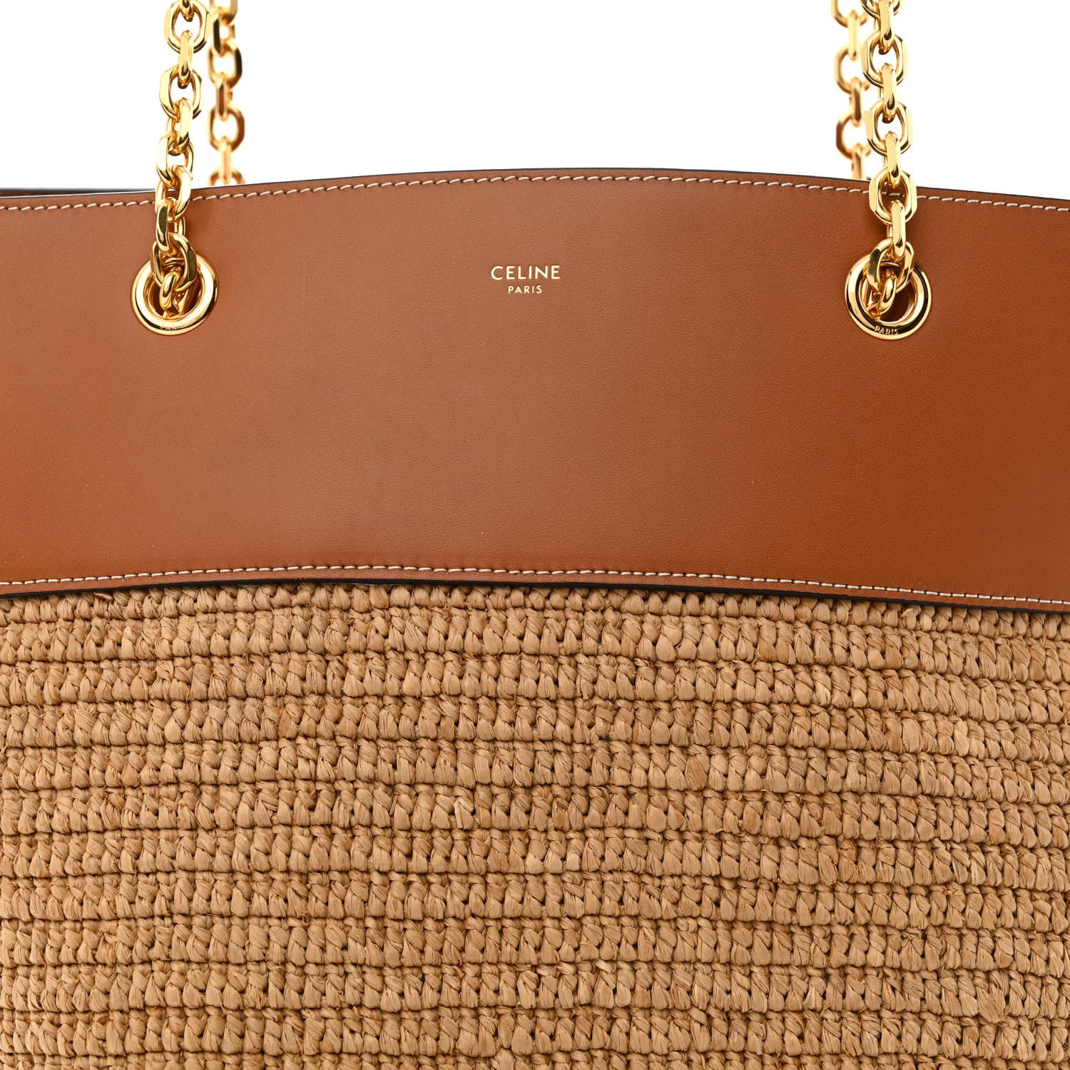 Celine Raffia Calfskin Medium Tan 8 of 11