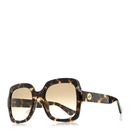 Gucci Acetate Square Frame Sunglasses GG1337S Havana 1 of 8