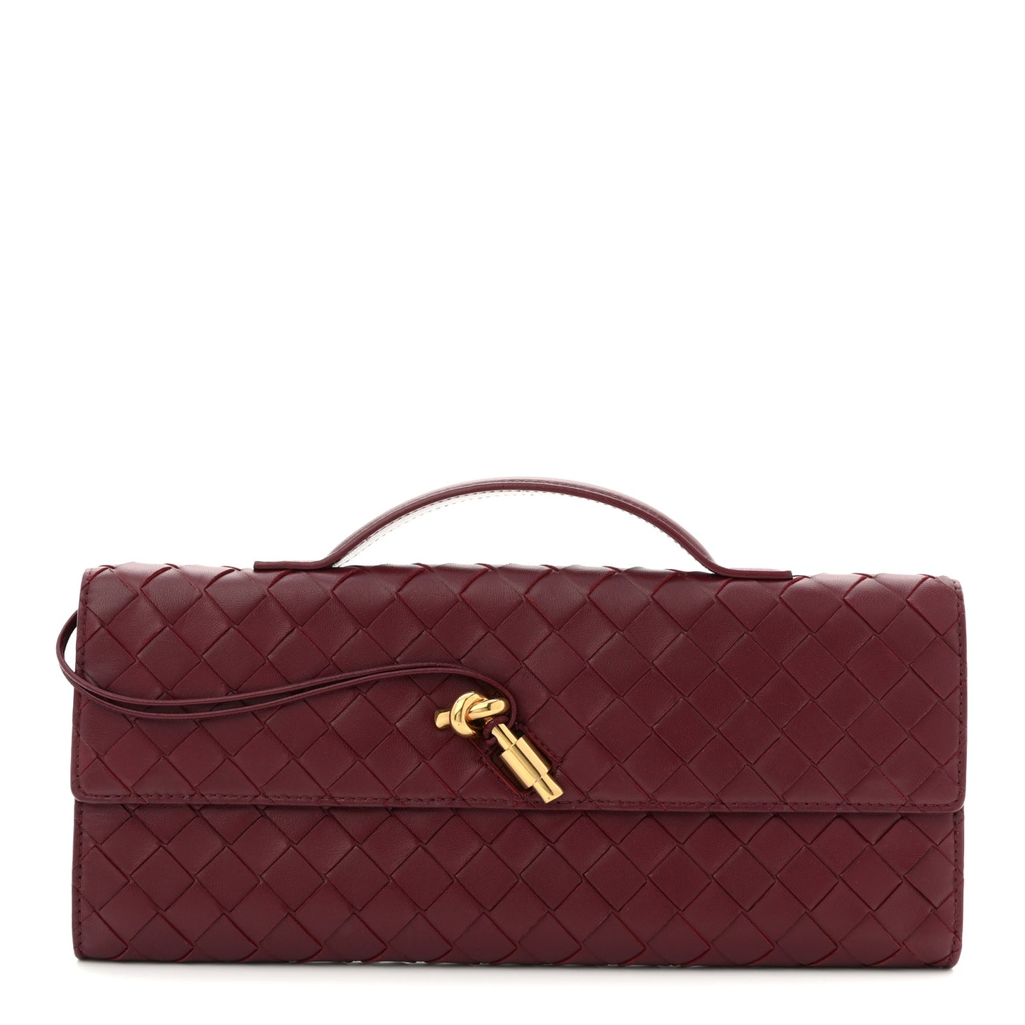 Nappa Intrecciato Long Andiamo Top Handle Clutch Barolo