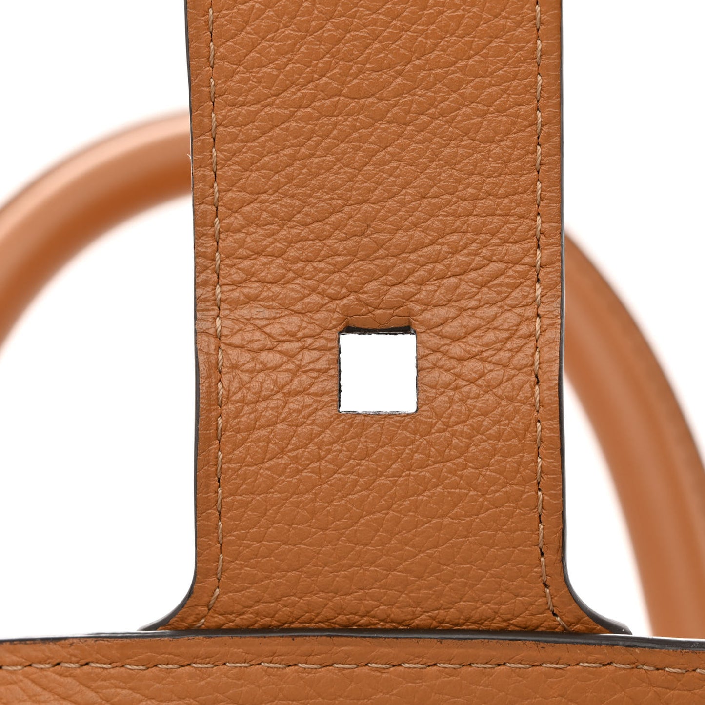 Grained Calfskin MM Brillant Satchel Natural