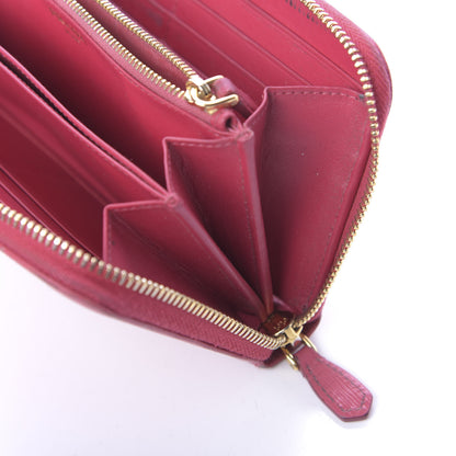 Prada Vitello Move Zip Around Wallet Peonia 12 of 14
