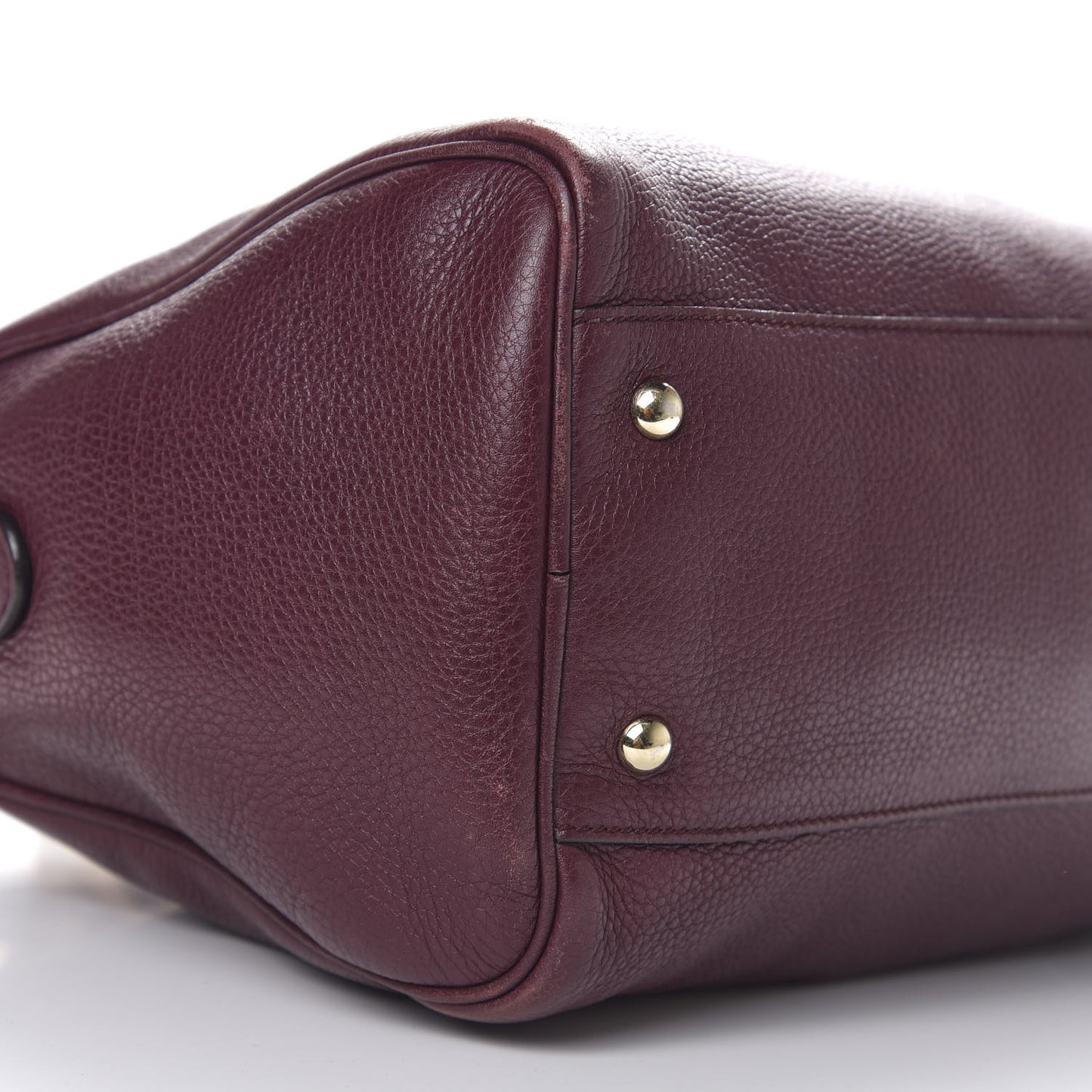 Calfskin Bamboo Medium Shopper Boston Burgundy