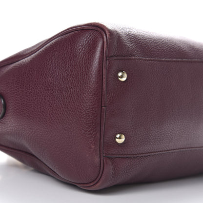Gucci Calfskin Bamboo Medium Shopper Boston Burgundy 5 of 11