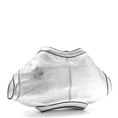 Alexander McQueen Metallic Lambskin De Manta Clutch Silver 3 of 10