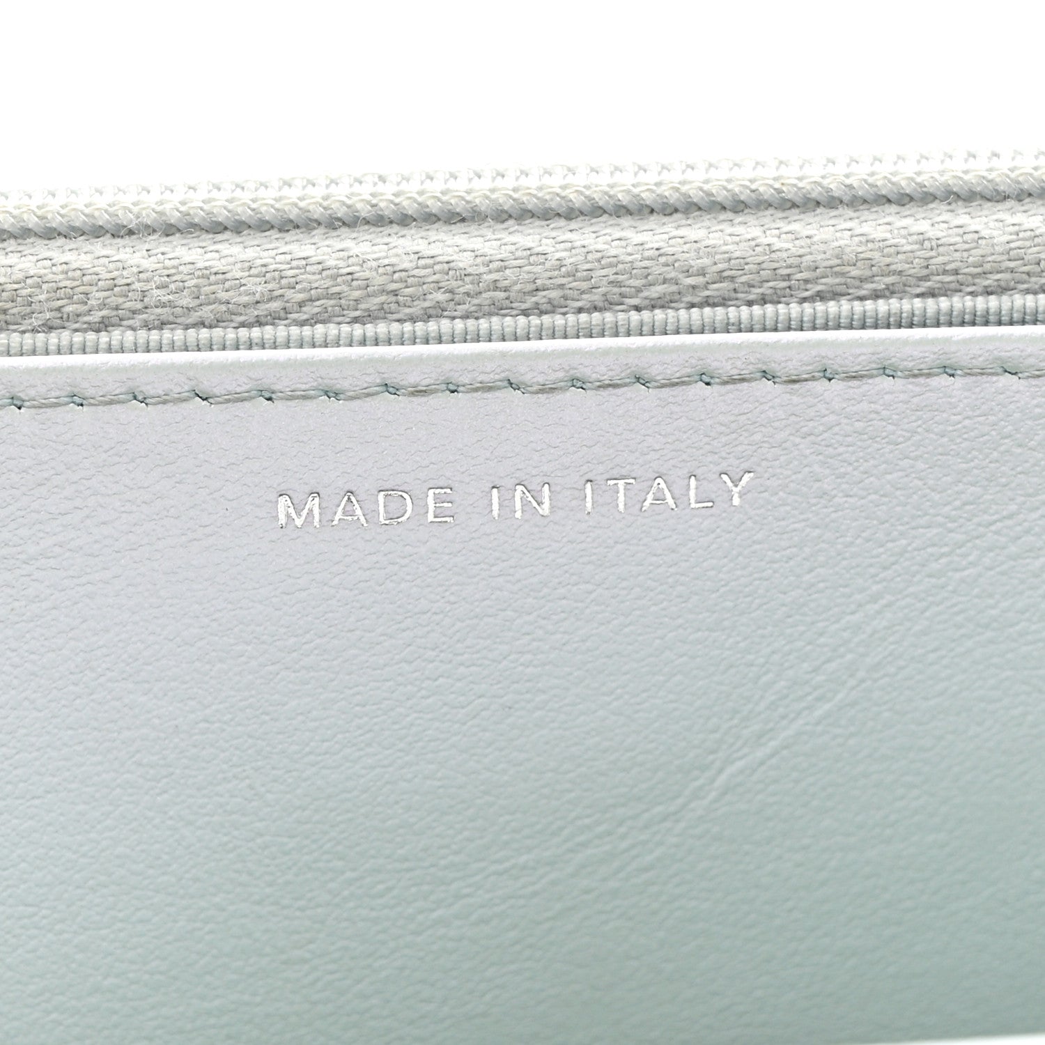 Chanel Iridescent Calfskin Quilted Wallet On Chain WOC Light Blue 7 of 12