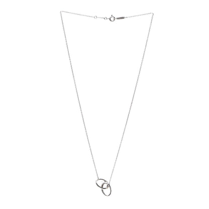 Tiffany Sterling Silver Elsa Peretti Interlocking Ovals Pendant Necklace 3 of 4
