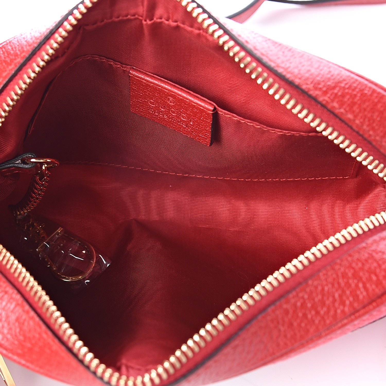 Gucci Canvas Sylvie Stripe Mini Ophidia Camera Bag Mystic White Hibiscus Red Maritime 4 of 7