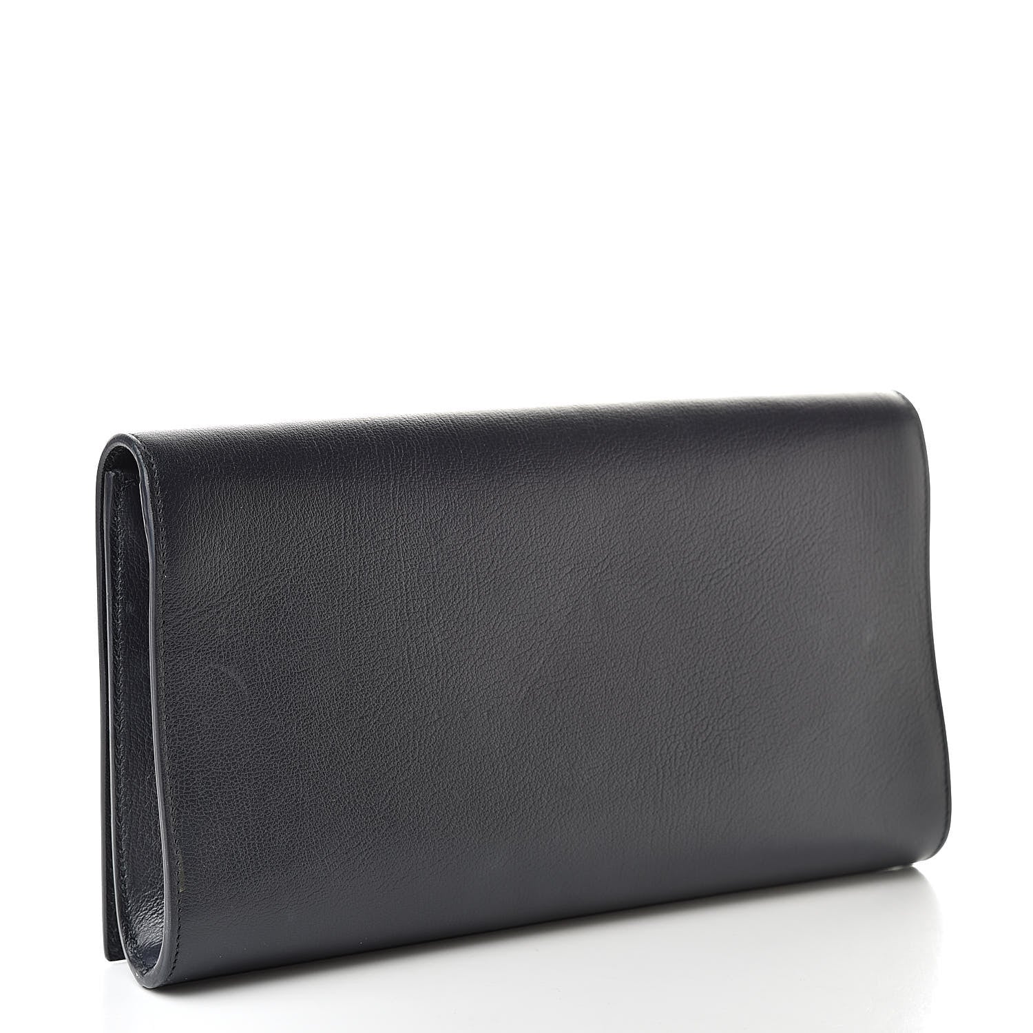 Saint Laurent Calfskin Monogram Large Belle De Jour Clutch Navy 3 of 7