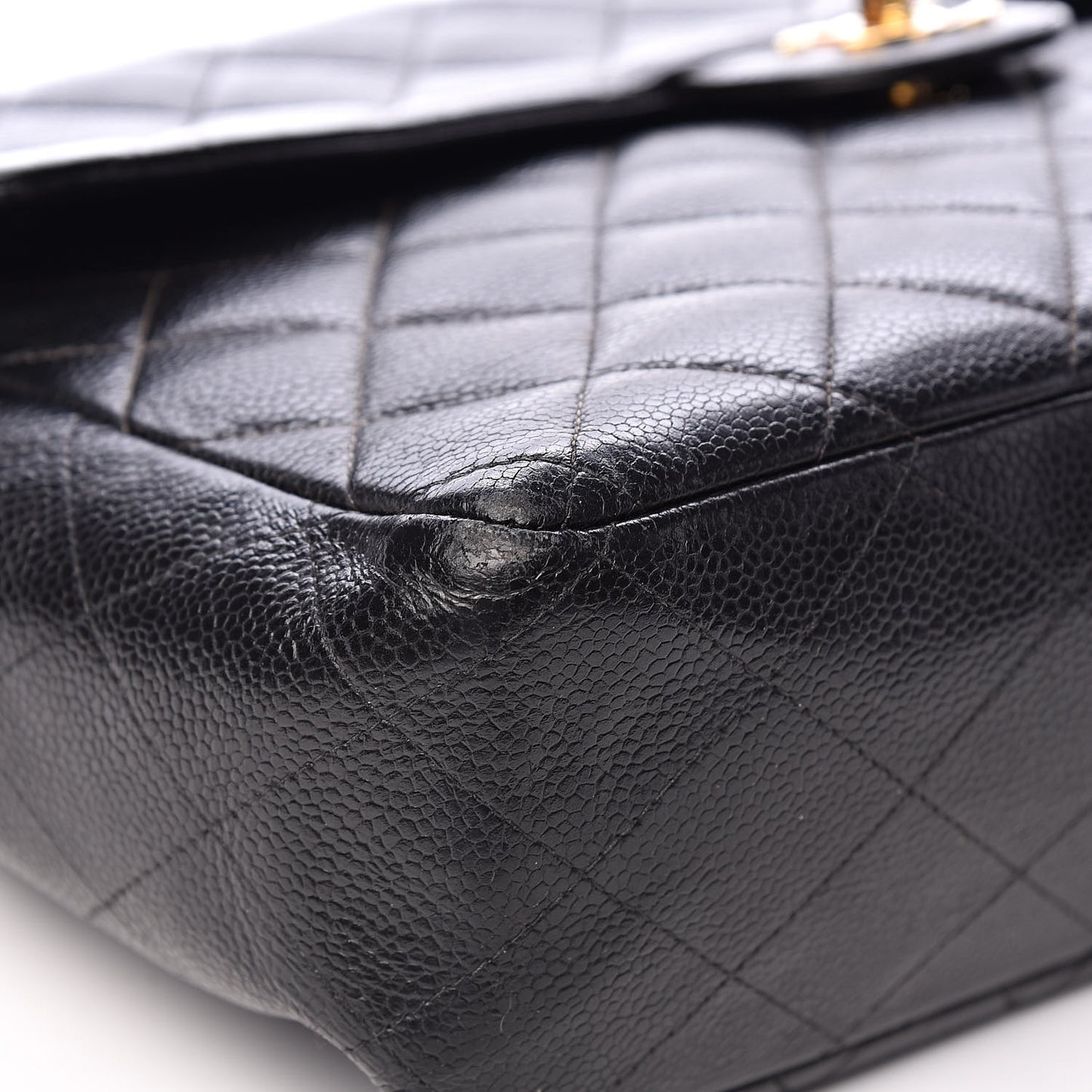 Caviar Quilted Jumbo Single Flap Black