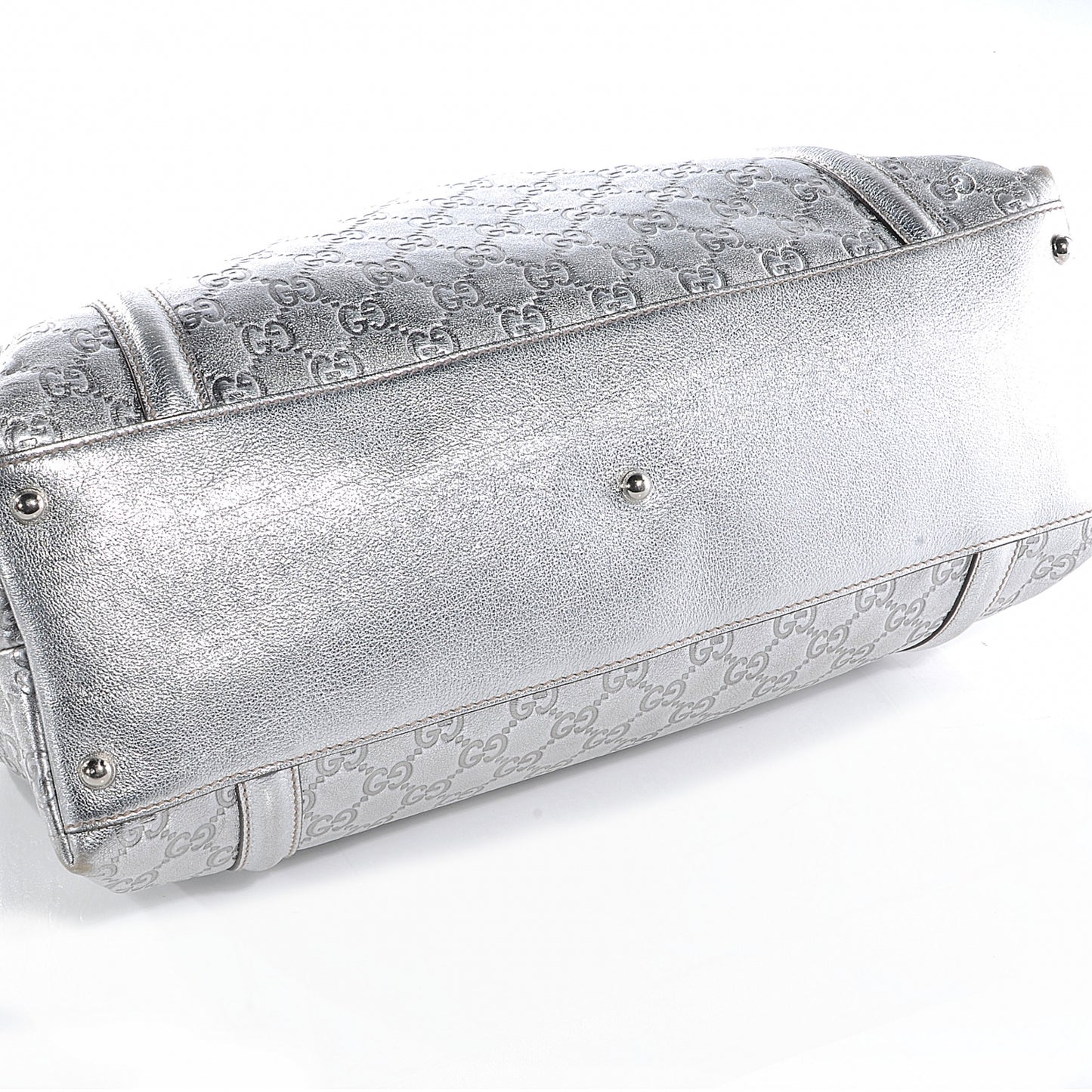 Guccissima Britt Medium Tote Silver