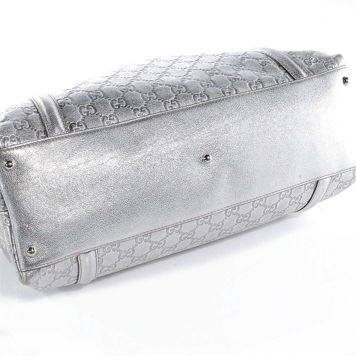 Gucci Guccissima Britt Medium Tote Silver 8 of 9