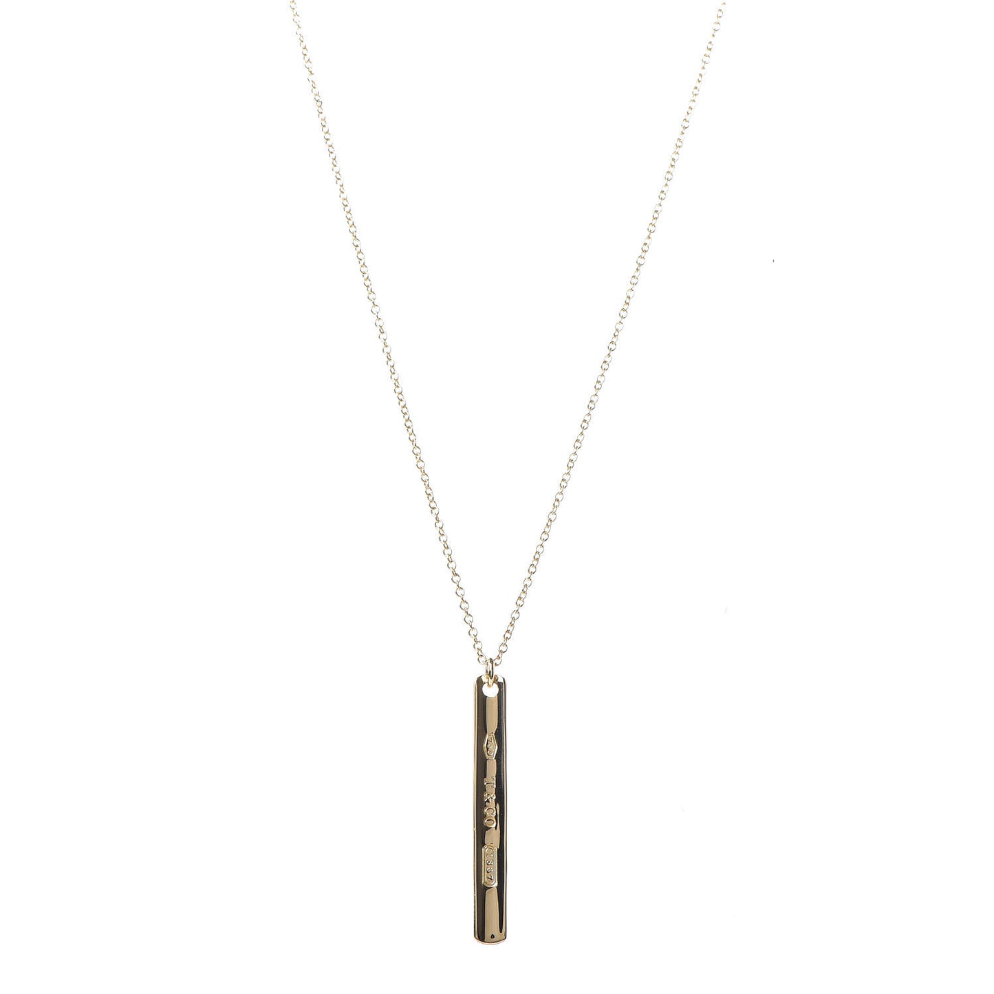 18K Yellow Gold 1837 Bar Pendant Necklace