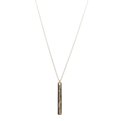 Tiffany 18K Yellow Gold 1837 Bar Pendant Necklace 1 of 6