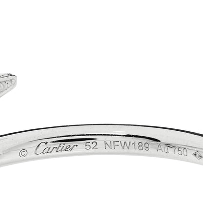 Cartier 18K White Gold Diamond Juste Un Clou Paved Ring 52 6 5 of 6