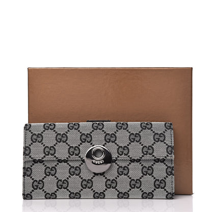 Gucci Monogram Eclipse Continental Flap Wallet Beige Blue 10 of 10