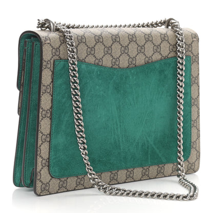 Gucci GG Supreme Monogram Embroidered Medium Dionysus Shoulder Bag Emerald 3 of 11
