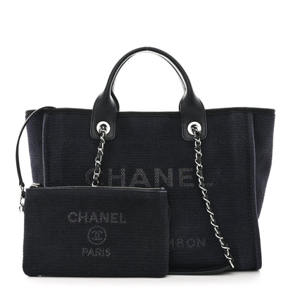 Chanel Mixed Fibers Small Deauville Tote Black 1 of 12