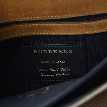 Burberry Derby Calfskin House Check Small Macken Crossbody Bag Mahogany Red 6 of 14