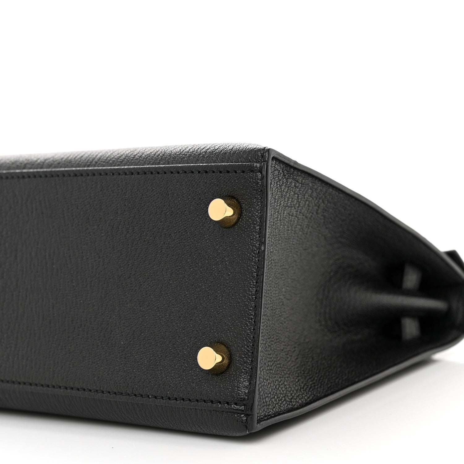 Hermes Chevre Mysore Horseshoe Kelly Sellier 25 Black Gris Agate 10 of 11