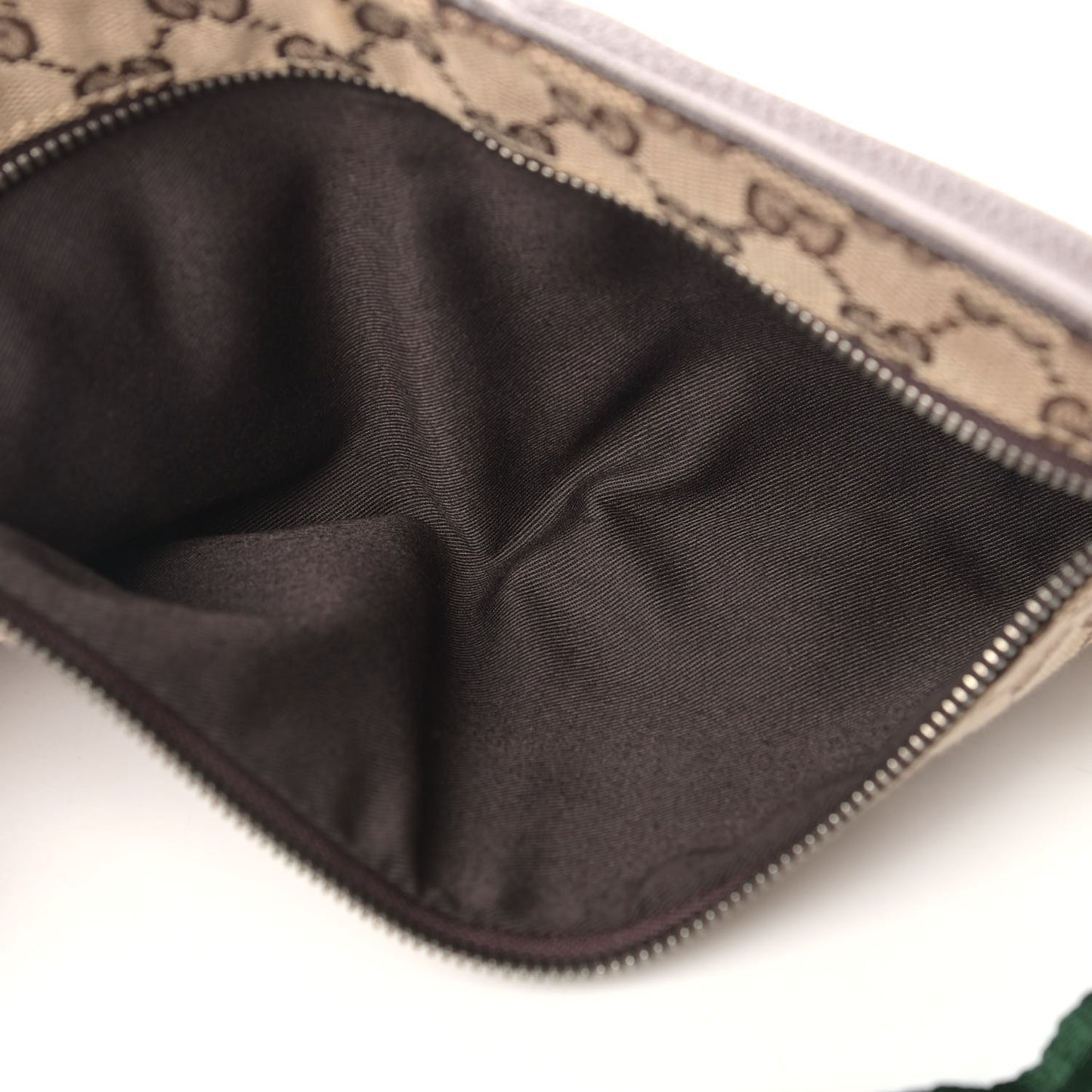 Monogram Web Belt Bag Dark Brown