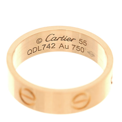 Cartier 18K Yellow Gold 5.5mm LOVE Ring 55 7.25 4 of 5