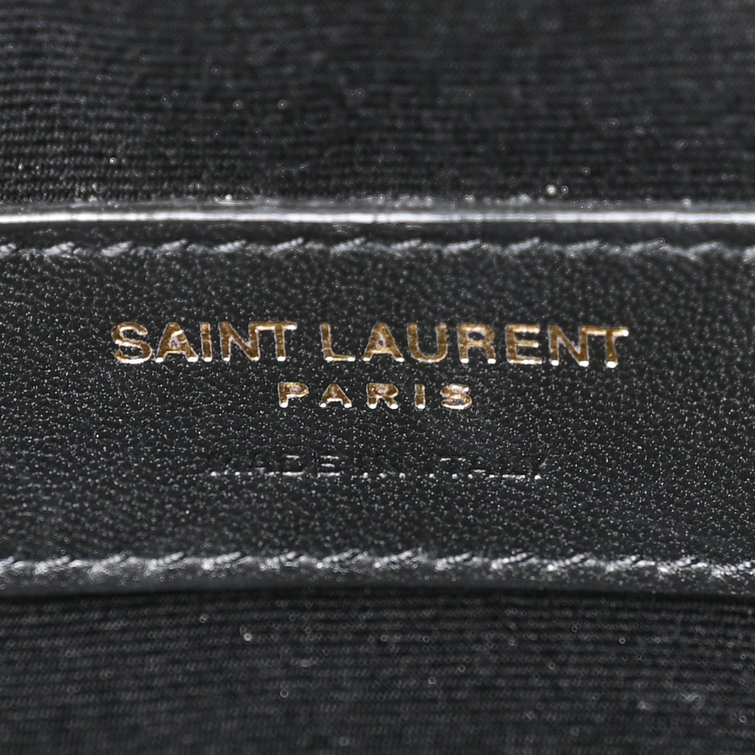 Saint Laurent Calfskin Crocodile Embossed Uptown Monogram Pouch Crema Soft 7 of 9