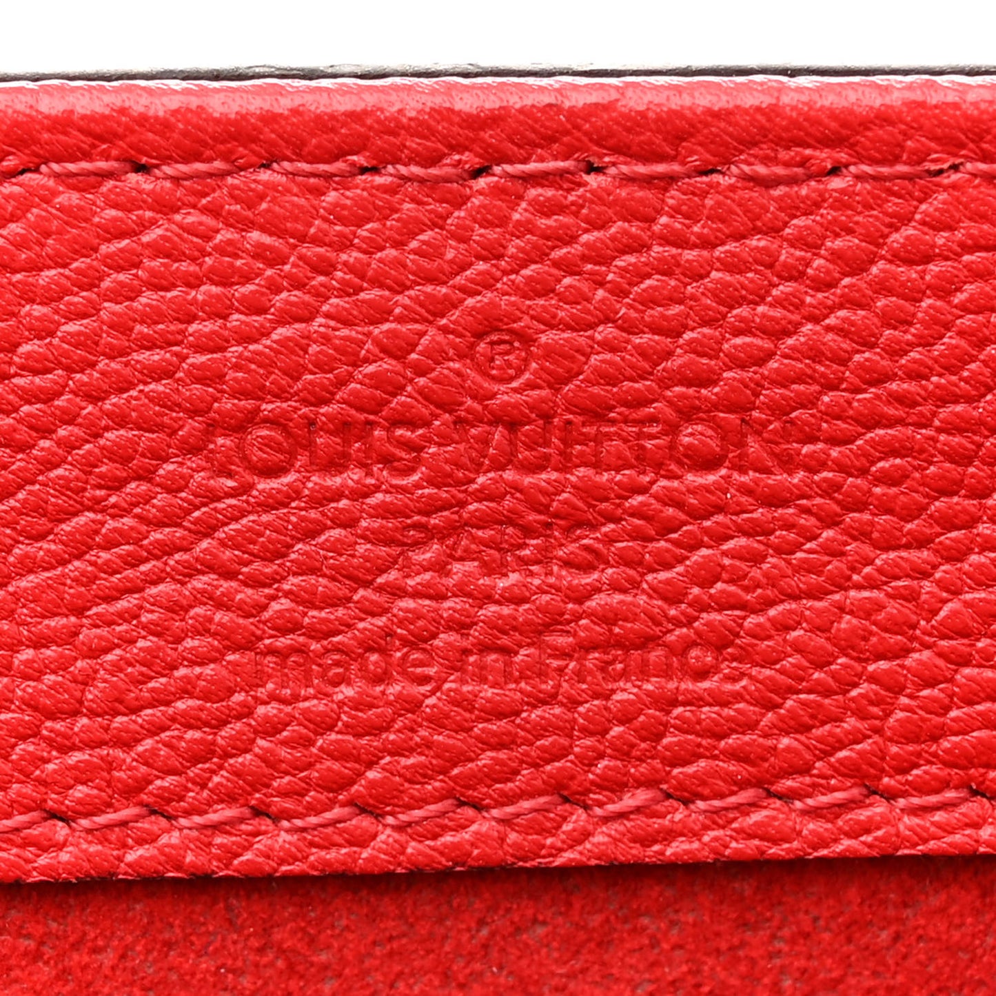 Calfskin Monogram Very One Handle Rubis Red