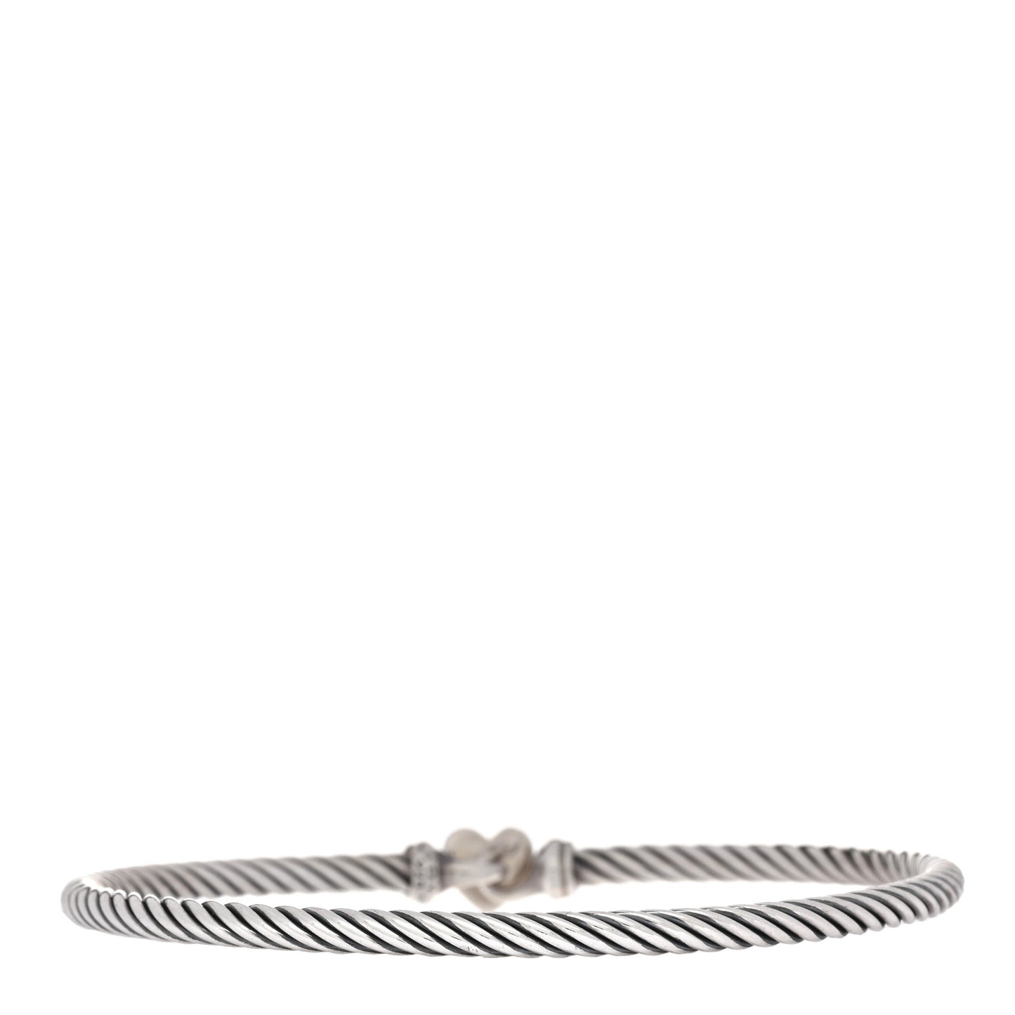 Sterling Silver Diamond Cable Collectibles Heart Bracelet