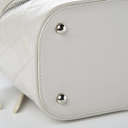 Chanel Crumpled Calfskin PVC Quilted Backpack White 12 of 13