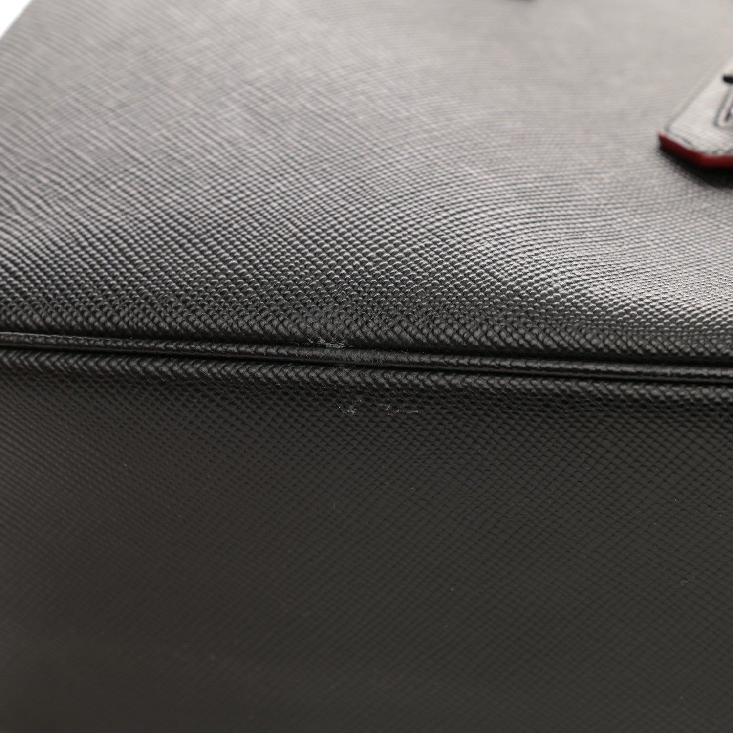 Prada Saffiano Cuir Small Double Bag Black Fuoco 15 of 16