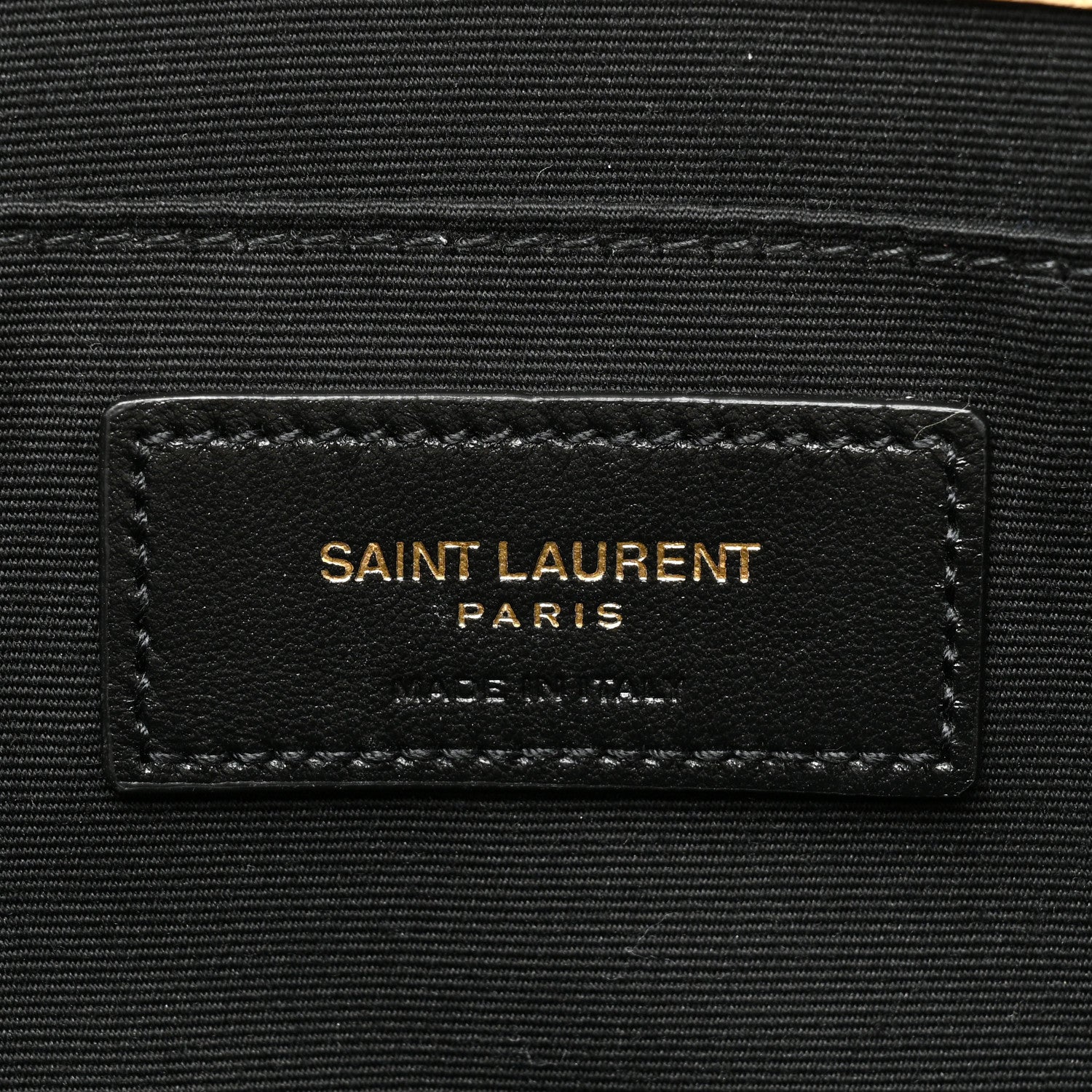 Saint Laurent Lambskin Quilted Sade Envelope Clutch Nude Powder 6 of 14