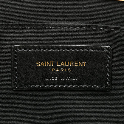 Saint Laurent Lambskin Quilted Sade Envelope Clutch Nude Powder 6 of 14