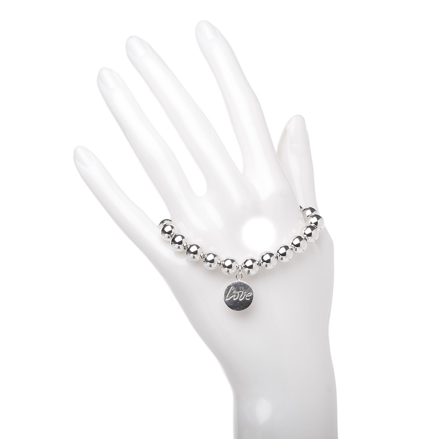 Tiffany Sterling Silver 8mm Paloma Picasso "Love" Bead Bracelet 2 of 4