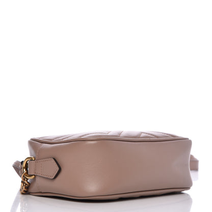 Gucci Calfskin Matelasse Mini GG Marmont Chain Shoulder Bag Porcelain Rose 4 of 7