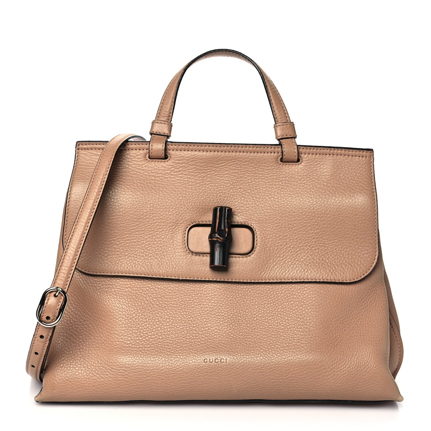 Cellarius Calfskin Medium Bamboo Daily Top Handle Bag Camelia