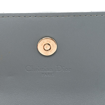 Christian Dior Lambskin Cannage Lady Dior Flap Card Holder Gray 6 of 8