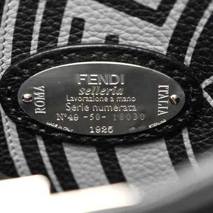 Fendi Cuoio Romano Selleria Metal Stitch Large Mens Peekaboo Iconic Essential Satchel Black 7 of 12
