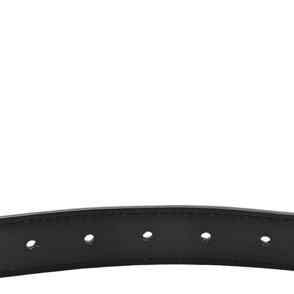 Saint Laurent Patent Calfskin Snakeskin Embossed 20mm Cintura Belt 95 38 Black 3 of 5