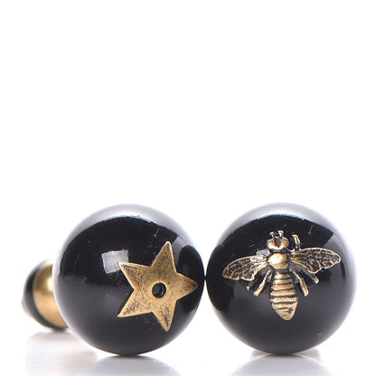 Christian Dior Bee Star Mise En Dior Tribal Earrings Black 3 of 5