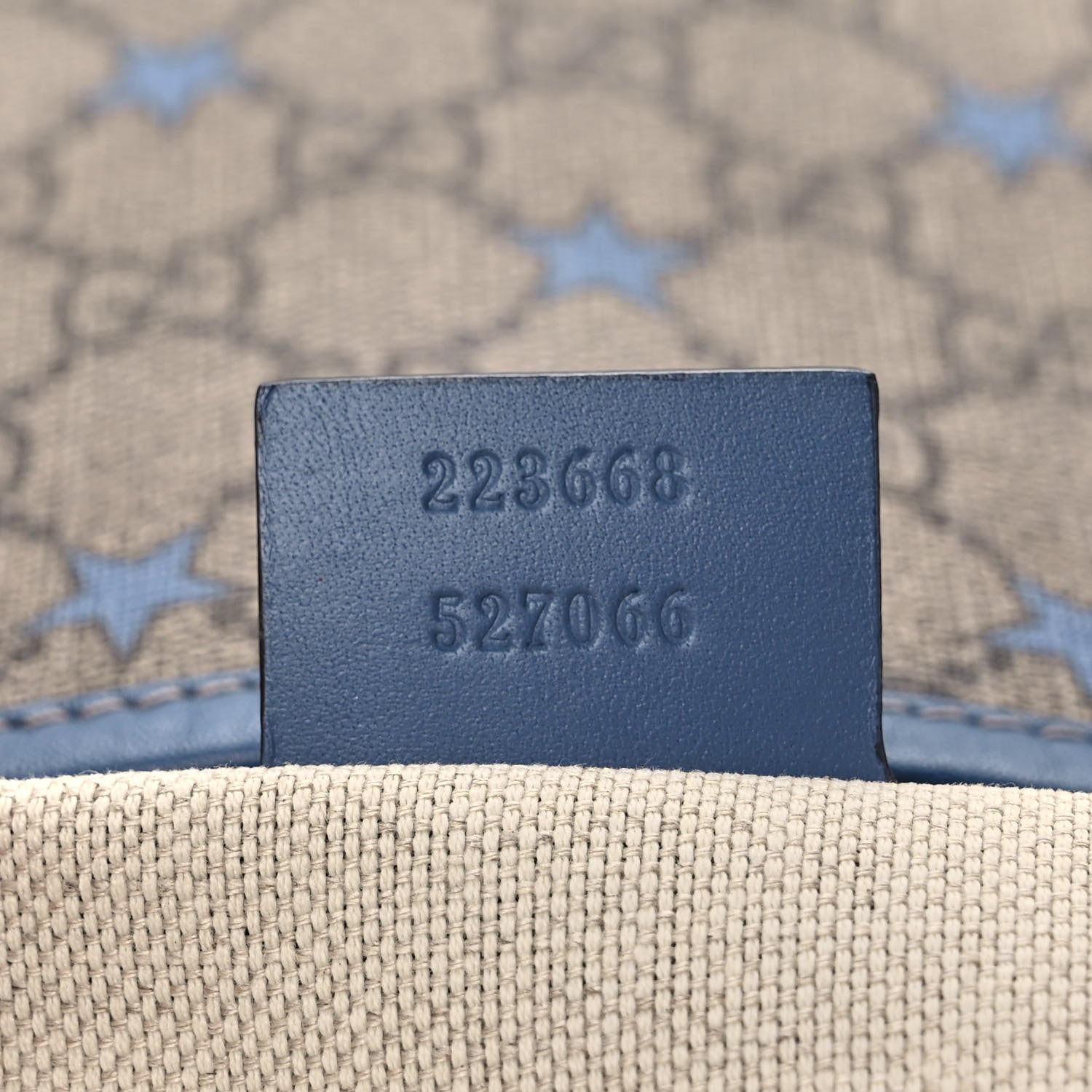 Gucci GG Plus Monogram Star Joy Vertical Tote Blue 7 of 11