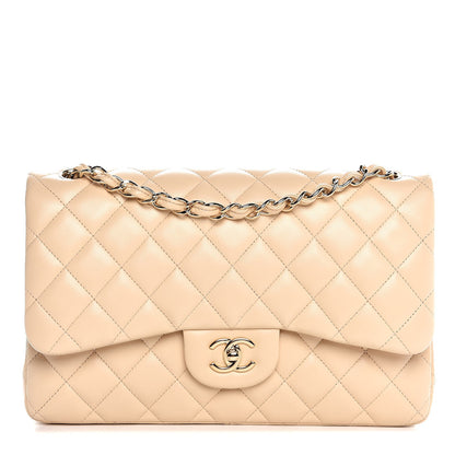 Chanel Lambskin Quilted Jumbo Double Flap Beige Clair 1 of 7