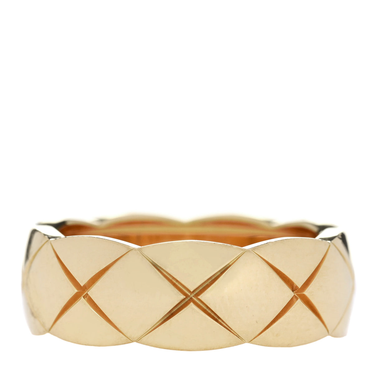 Chanel 18K Yellow Gold Small Coco Crush Ring 52 6 1 of 7