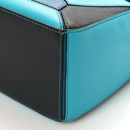 Loewe Calfskin Small Puzzle Bag Dark Lagoon Black 8 of 8