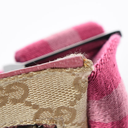 Gucci GG Monogram Web Double Pocket Belt Bag Pink 9 of 10